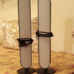Set of 2 Modern LED Ambient Light Bars USB Powered Desktop Accent Lighting Black
